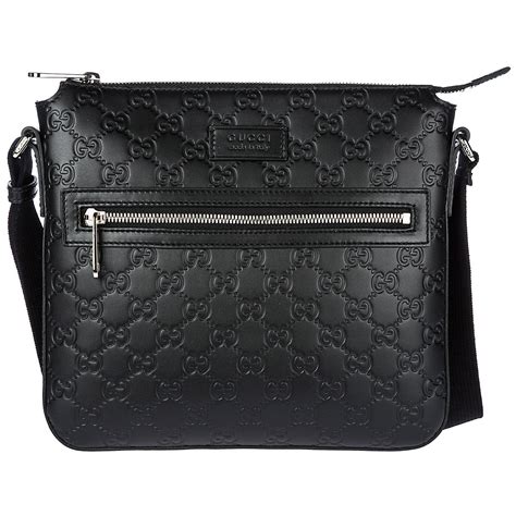 gucci signature leather men's bag|Gucci leather handbags outlet.